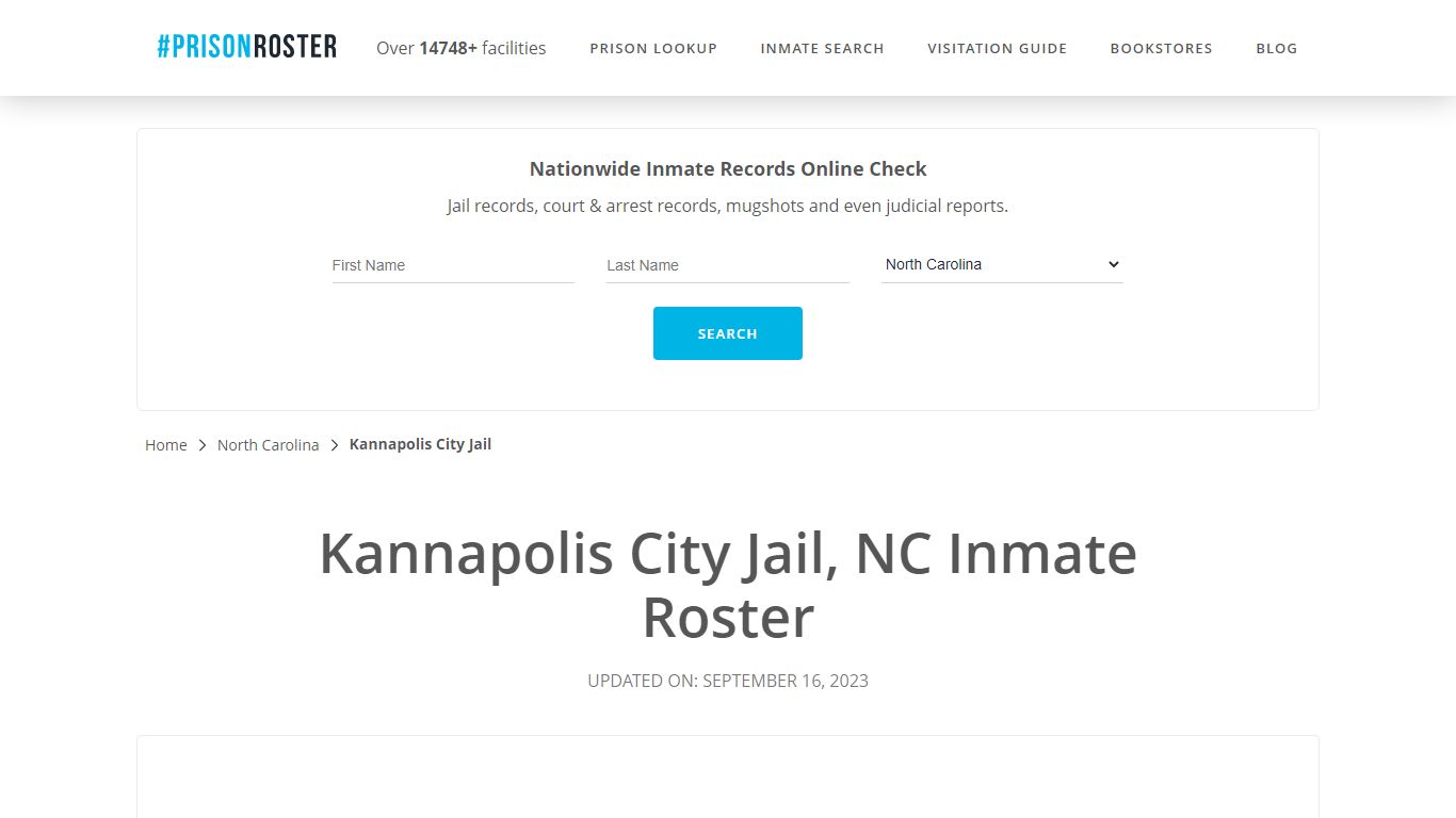 Kannapolis City Jail, NC Inmate Roster - Prisonroster